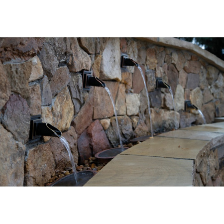 Источник-излив для монтажа в стену, квадратный, Wall Spout Square Copper