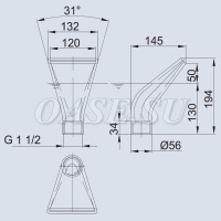 Фонтанная насадка Волна - Gushing nozzle 115-15 Фонтанная насадка Волна - Gushing nozzle 115-15