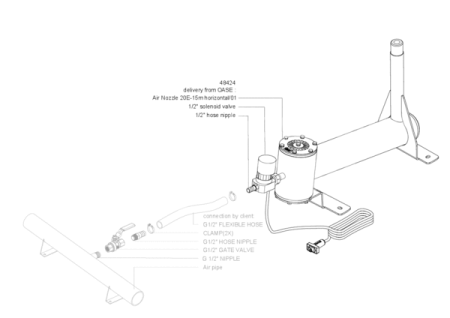 Высокобьющая воздушная установка (горизонтальная) Air Nozzle 20 E horizontal01