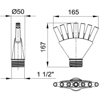 Фонтанная насадка Finger Nozzle 7-15 E Фонтанная насадка Finger Nozzle 7-15 E