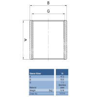 Муфта Sleeve 15 silver