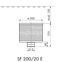 Защитная сетка на забор воды SF 200/166/20 E
