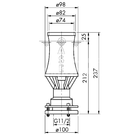 Фонтанная насадка Cascade 70 T