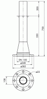Фонтанная высокобьющая моноструйная насадка Hollow Jet Nozzle 100
