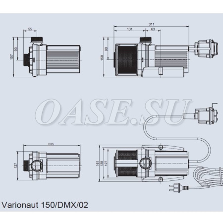 Динамические погружные насосы Varionaut 150  DMX 02
