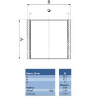 Муфта Sleeve 30 silver