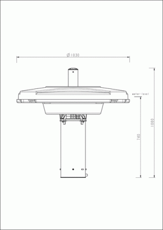 Плавающий фонтан MIDI II 1.1 kW/230 V