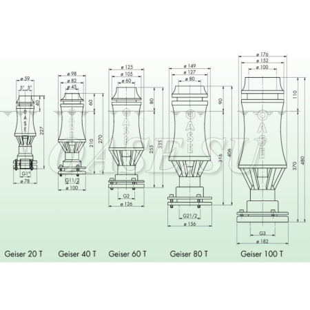 Фонтанная насадка Geyser 60 T Фонтанная насадка Geyser 60 T