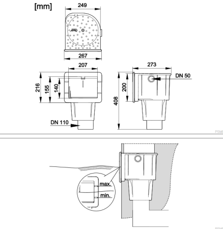 Скиммер ProfiSkim Wall 100