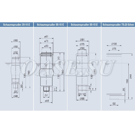 Фонтанная насадка Schaumsprudler 75-20 E Фонтанная насадка Schaumsprudler 75-20 E