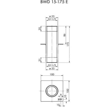 Закладной проход через стену дно BWD 15-175 E