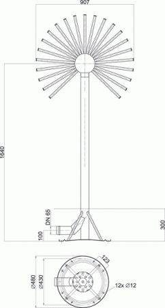 Фонтанная насадка - "Водная сфера" - Water Sphere 900