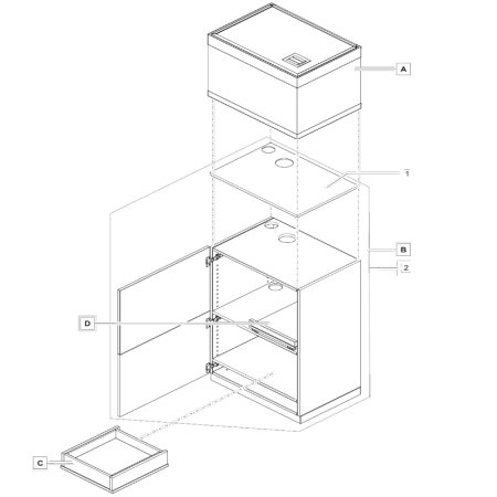 Аквариум HighLine 175 литров (антрацит)
