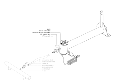 Высокобьющая воздушная установка (горизонтальная) Air Nozzle 24 E horizontal/01