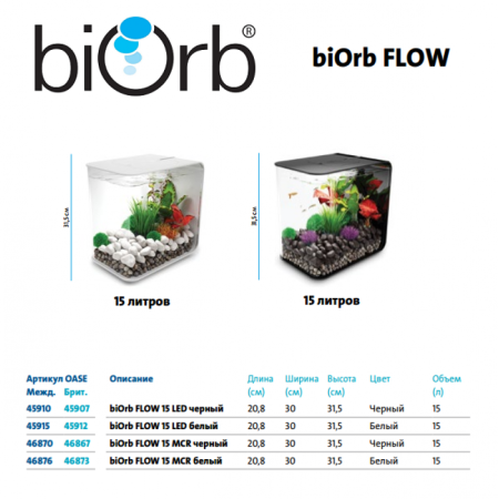 Biorb FLOW, 15 литров, черный, MCR