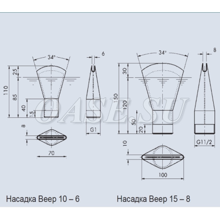 Фонтанная насадка - Fan Jet 15-8 E