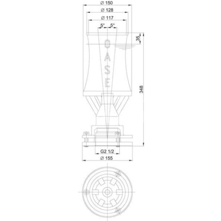 Фонтанная насадка Cascade 110 T