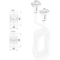 Подводный удлинительный гибридный кабель Extension cable hybrid  3,0 m