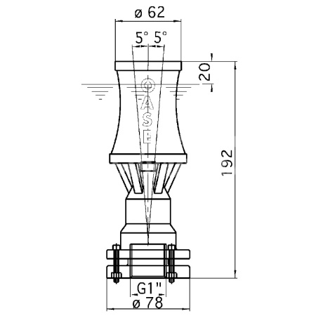 Фонтанная насадка Cascade 50 T